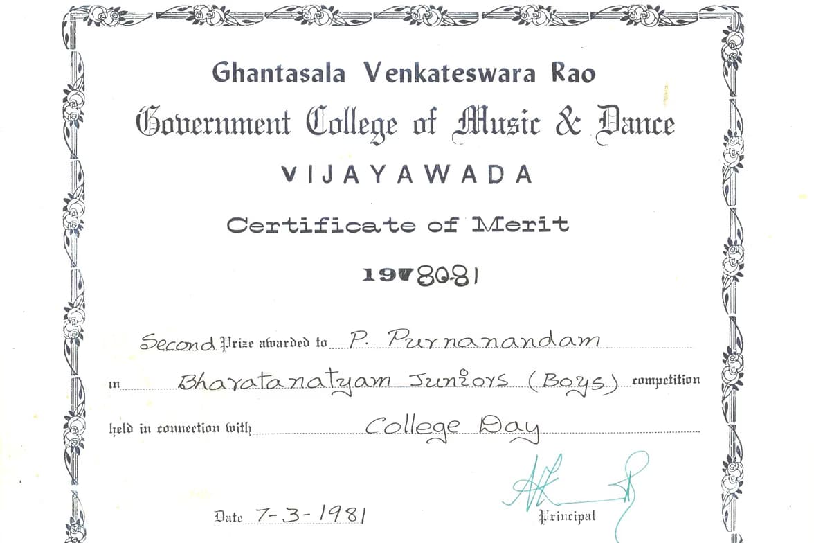 Verified degree or teaching certification of Purnanandam  