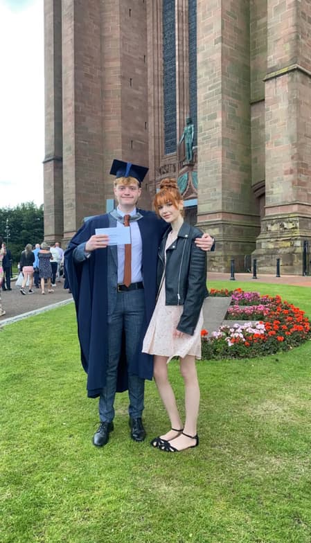 Graduation ceremony photo of Harrison 