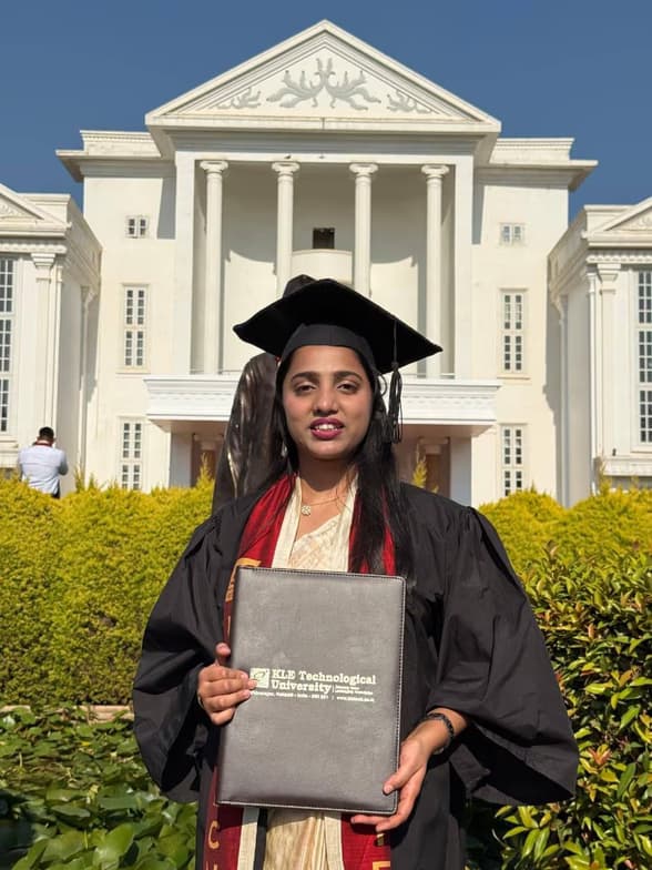 Graduation ceremony photo of Gayatri