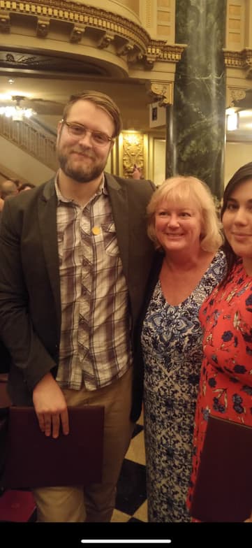 Graduation ceremony photo of Jacob 