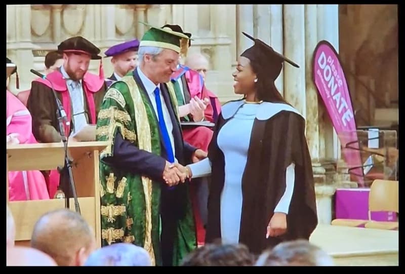 Graduation ceremony photo of Esther-Olivia