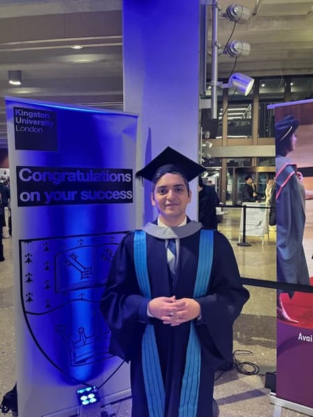 Graduation ceremony photo of Aryaman 