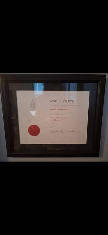 Verified degree or teaching certification of Vanessa  