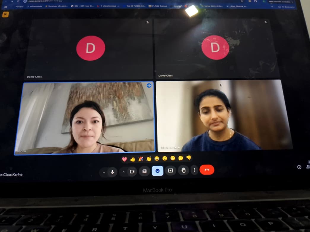 Priya conducting a lesson 