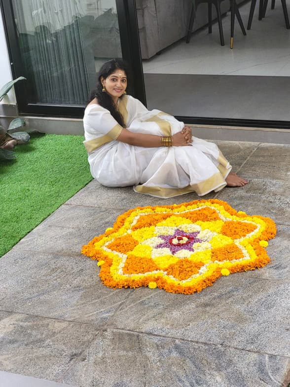 Swetha enjoying a hobby outside teaching