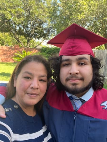 Graduation ceremony photo of George 