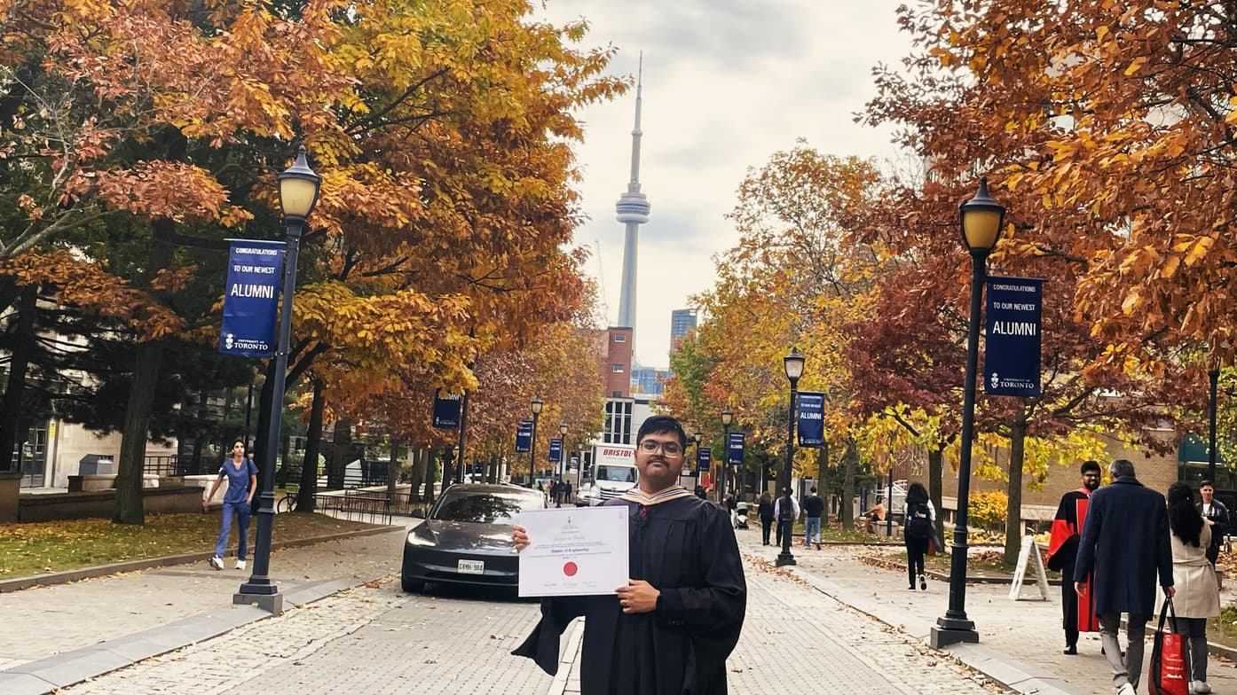 Graduation ceremony photo of Jay 
