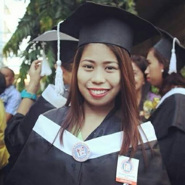 Graduation ceremony photo of Sharmaine 