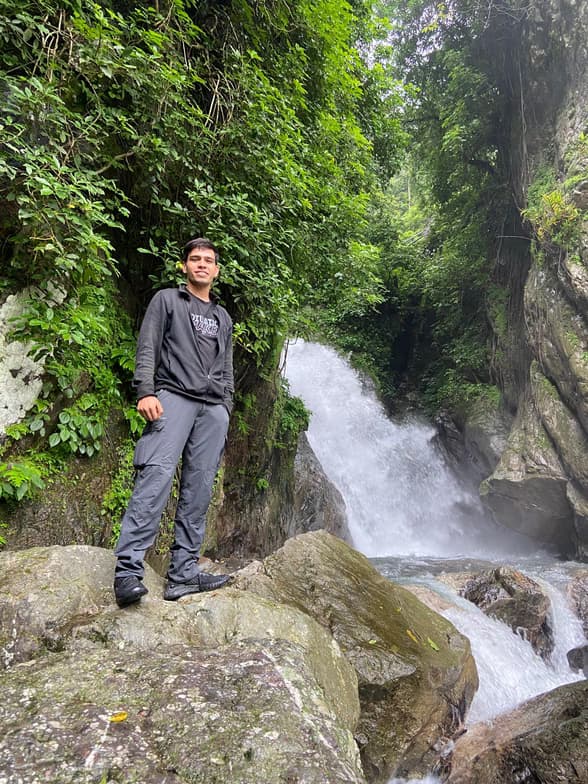 Travel snapshot of Mohit during a trip