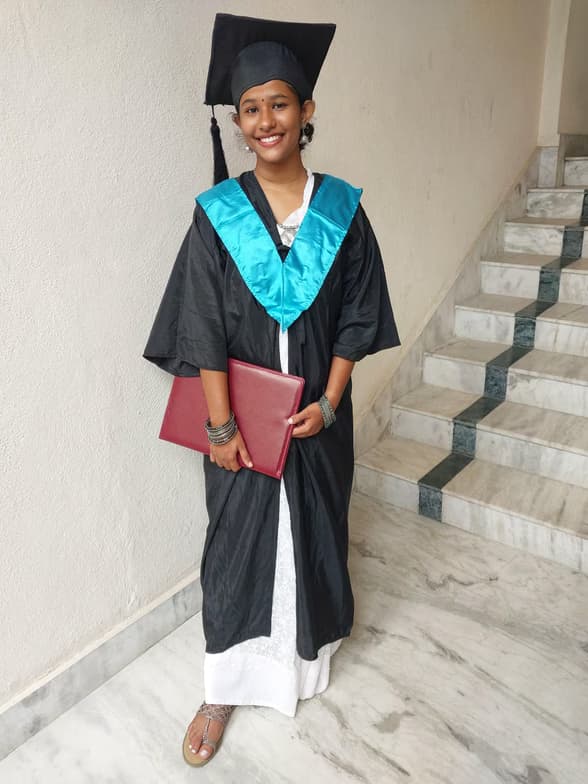 Graduation ceremony photo of Joice 