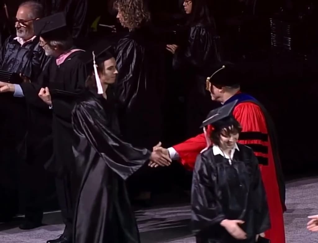 Graduation ceremony photo of Ruslan 