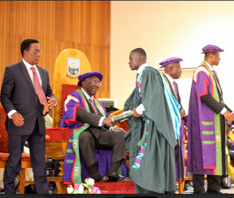 Graduation ceremony photo of Emmanuel 