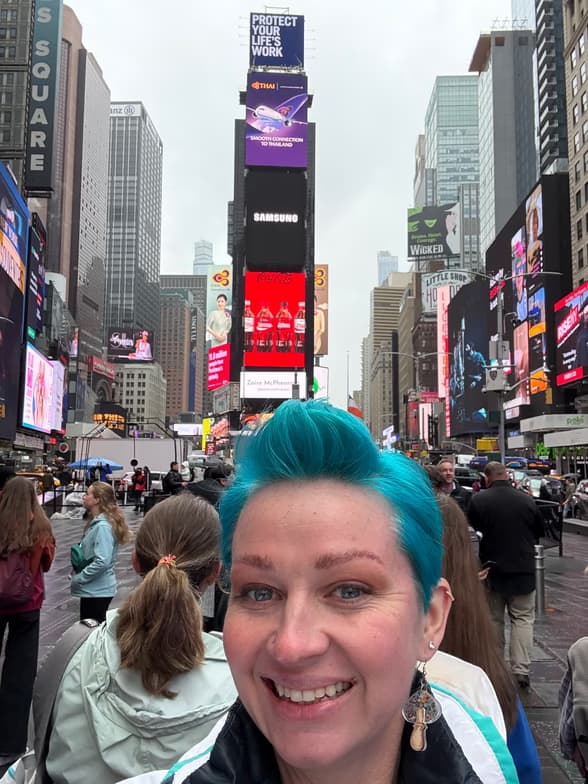 Travel snapshot of Heather during a trip