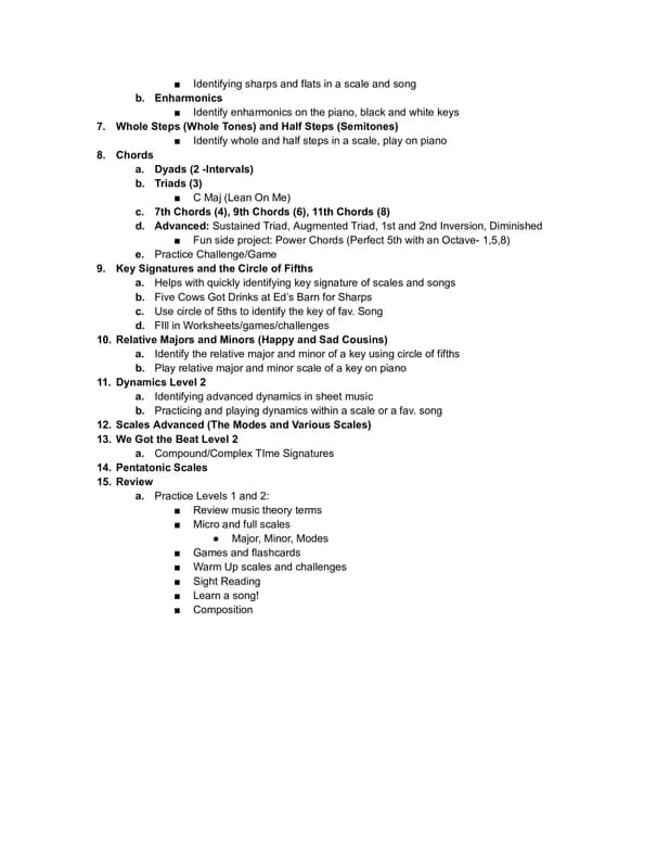 Piano learning materials by Katarra 