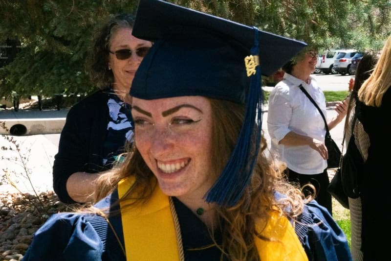 Graduation ceremony photo of Julia 