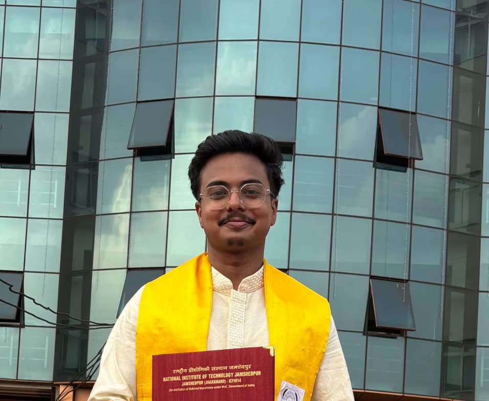 Graduation ceremony photo of Subhadip 