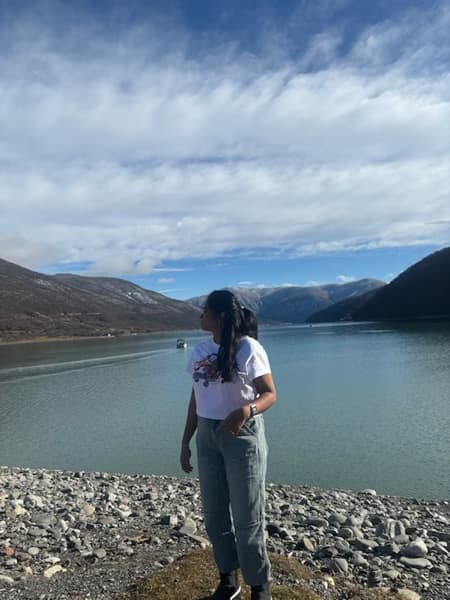 Travel snapshot of BhagyaLakshmi during a trip 