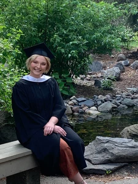 Graduation ceremony photo of Cassidy 