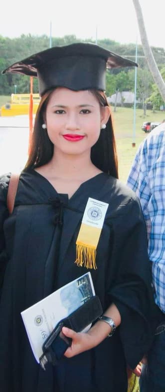 Graduation ceremony photo of Cyrel 