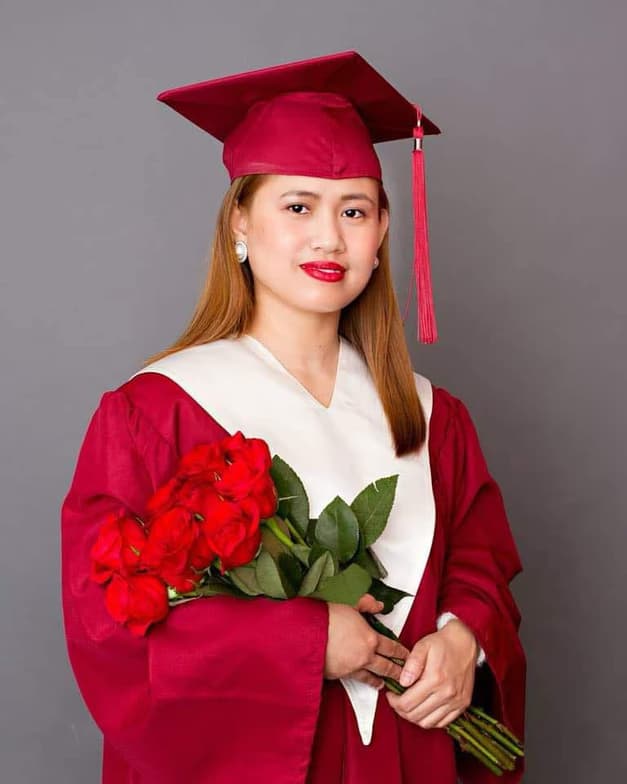 Graduation ceremony photo of Cyrel 