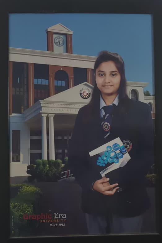 Graduation ceremony photo of Swati