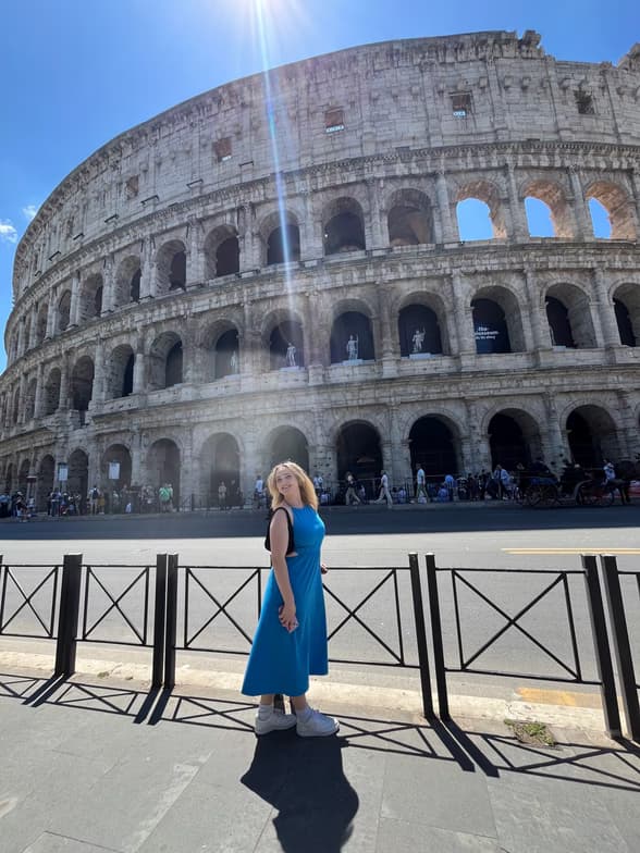 Travel snapshot of Edith during a trip 