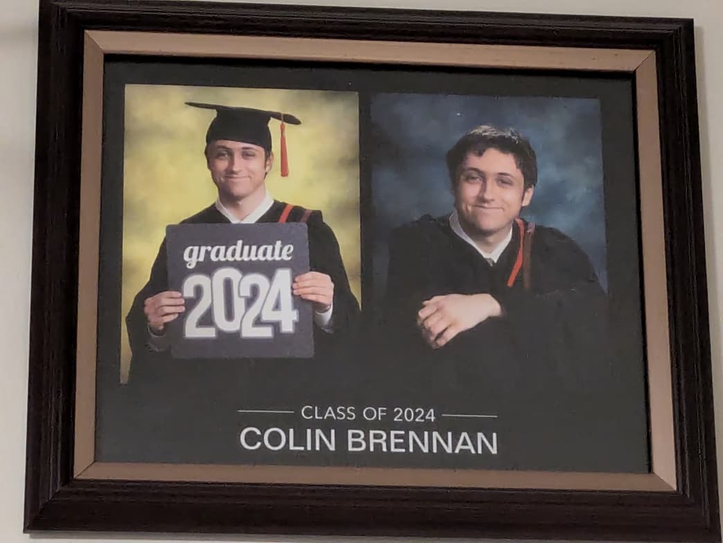 Graduation ceremony photo of Colin