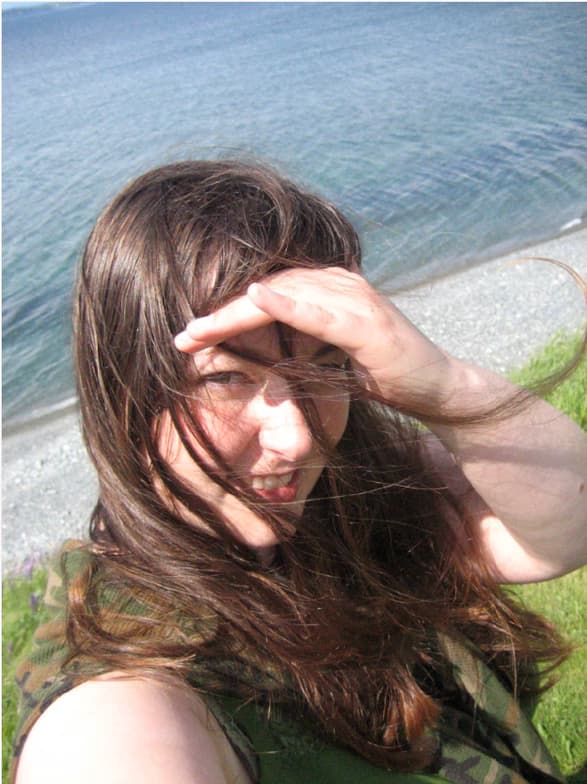 Travel snapshot of Jill during a trip 