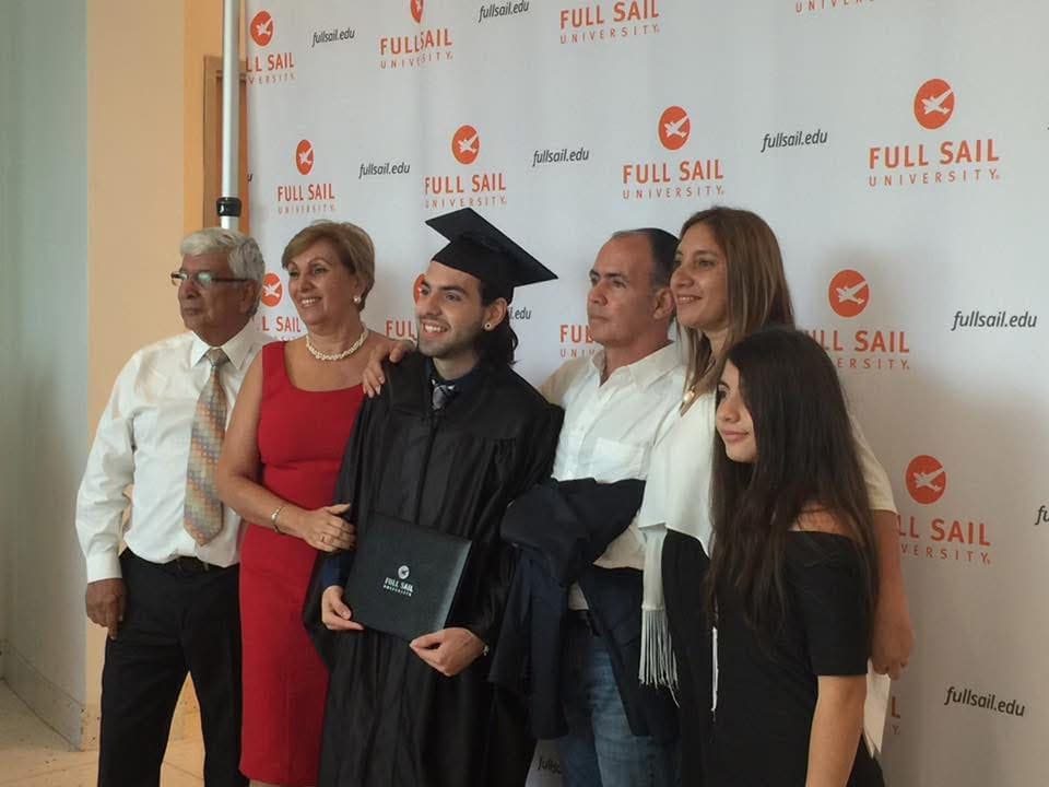 Graduation ceremony photo of Daniel 