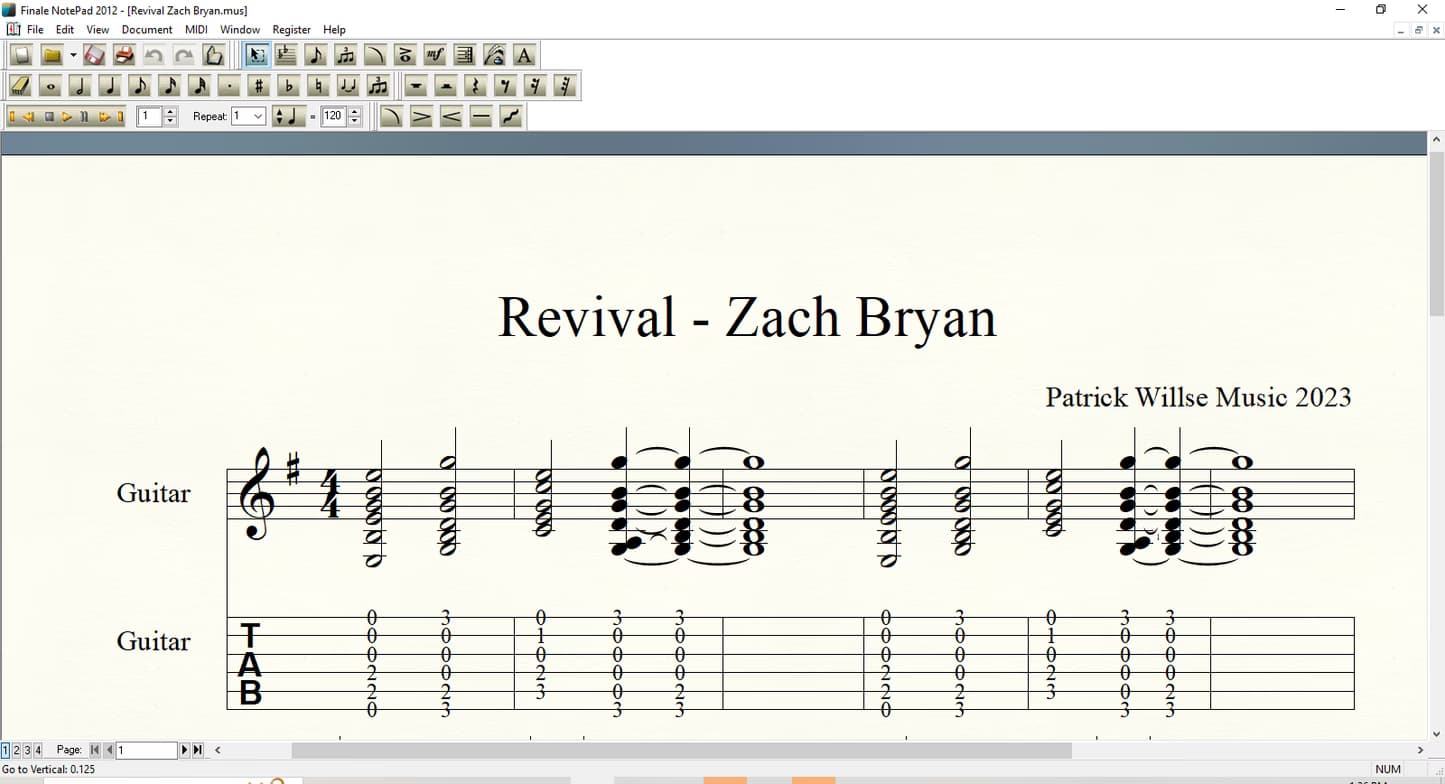 Guitar learning materials by Patrick 