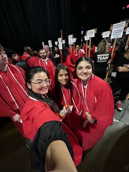 Graduation ceremony photo of Jagnoor kaur 
