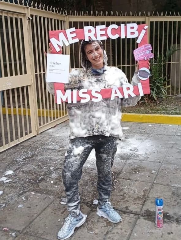 Graduation ceremony photo of Maria 