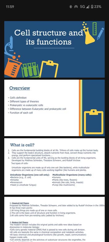 Biology learning materials by Srishti  