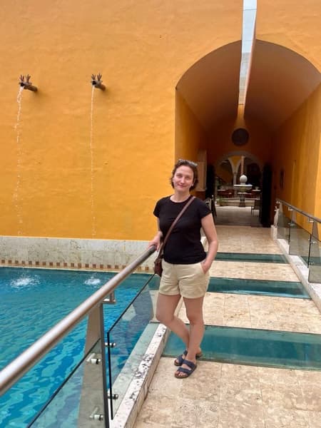 Travel snapshot of Gabi during a trip 