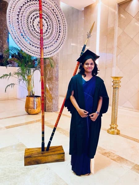 Graduation ceremony photo of Subathra