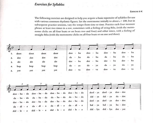 Singing learning materials by Sara