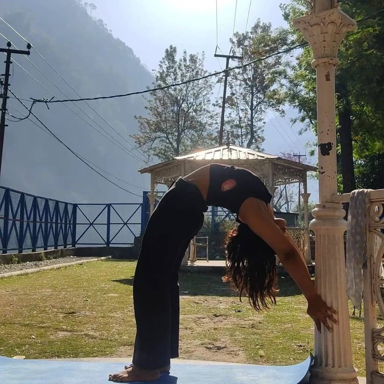 Anjali enjoying a hobby outside teaching 