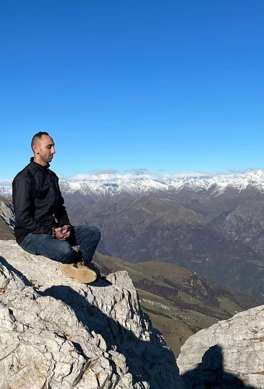 David enjoying a hobby outside teaching