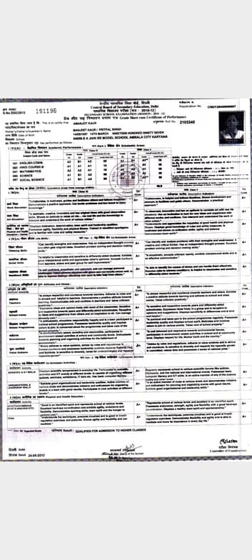 Verified degree or teaching certification of Amanjot 