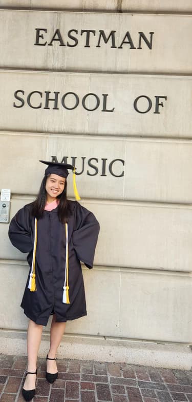 Graduation ceremony photo of Betty 