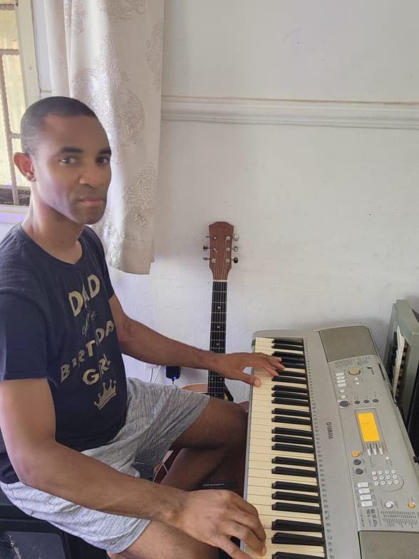 Teaching setup of Daniel for private tutoring 