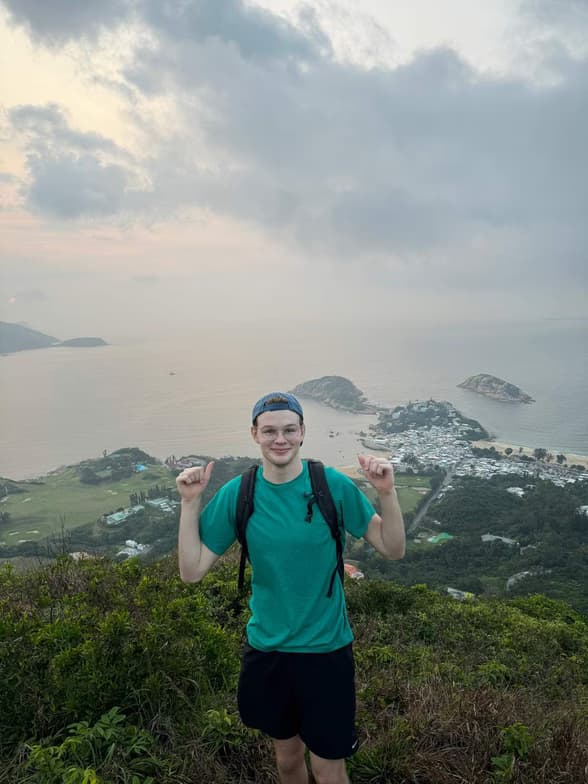 Travel snapshot of Connor during a trip