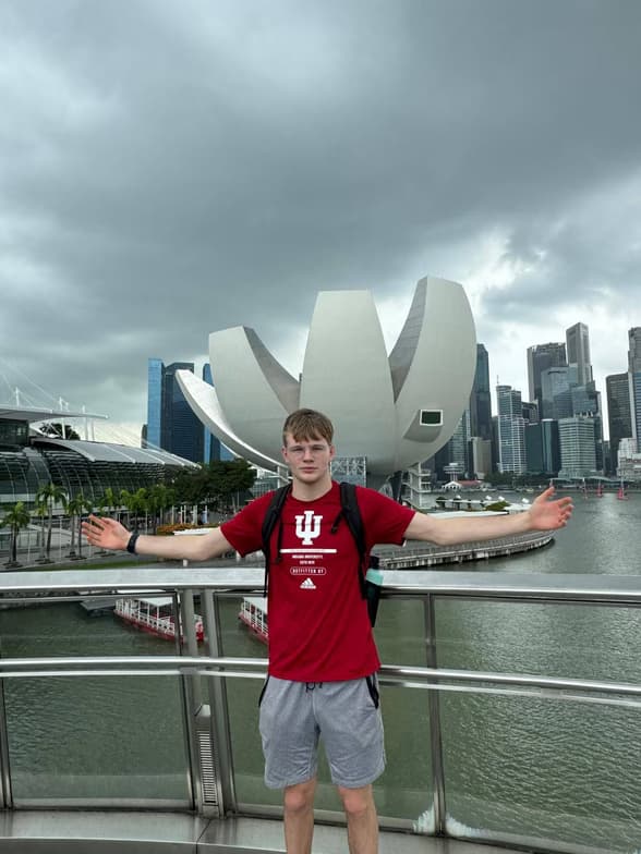 Travel snapshot of Connor during a trip