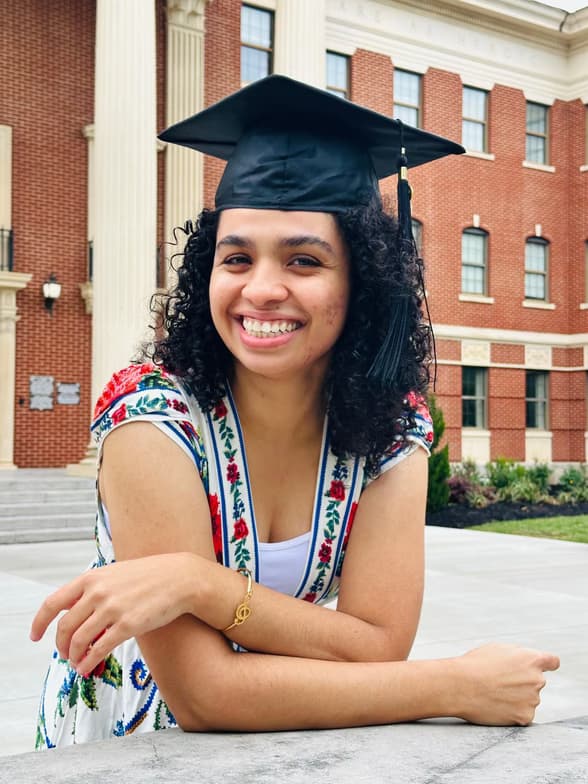 Graduation ceremony photo of Fiama 