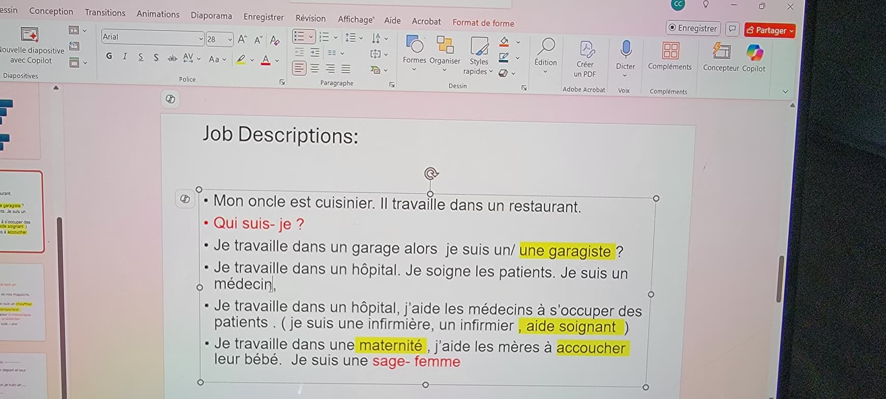 French learning materials by Caroline  