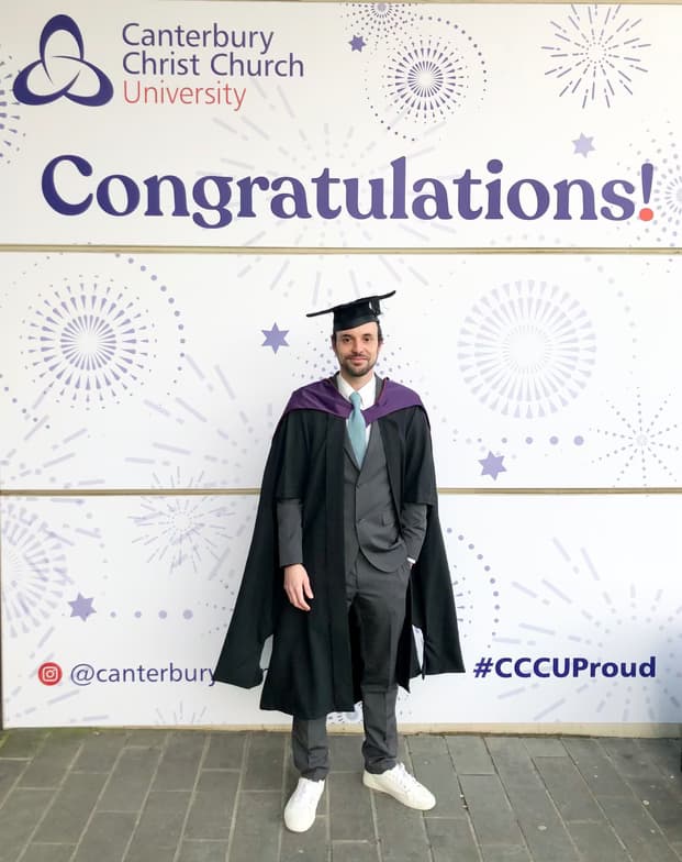 Graduation ceremony photo of Nicolas