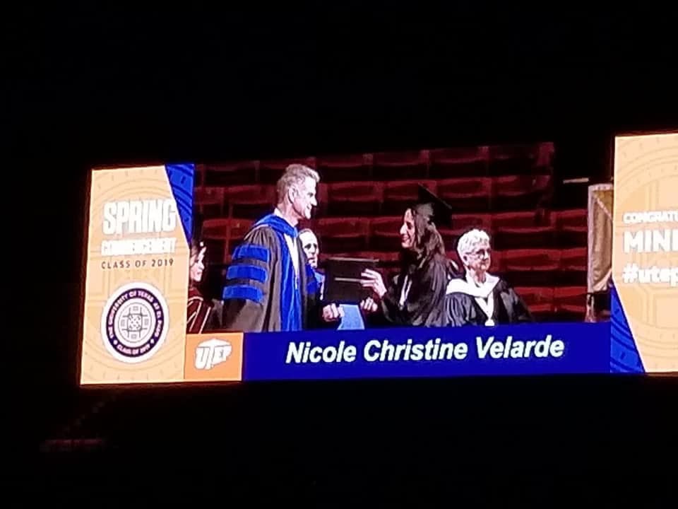 Graduation ceremony photo of Nicole