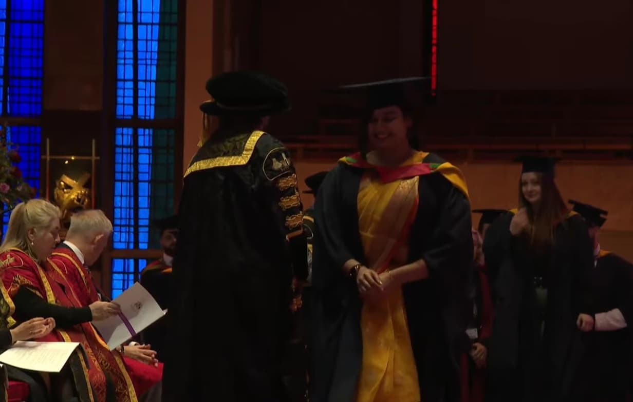 Graduation ceremony photo of Karnika 