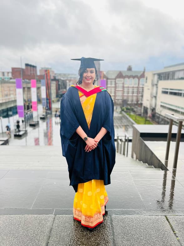 Graduation ceremony photo of Karnika 