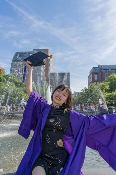 Graduation ceremony photo of Tracey 